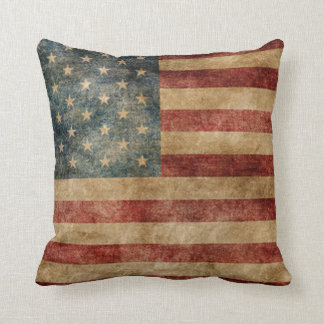 rustic americana,usa flag,grunge,vintage,tradition cushion