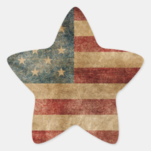 rustic americana,usa flag,grunge,vintage,tradition star sticker
