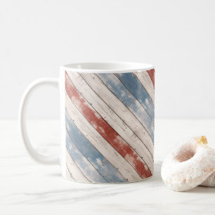 Rustic Americana Wood Plank Coffee Mug