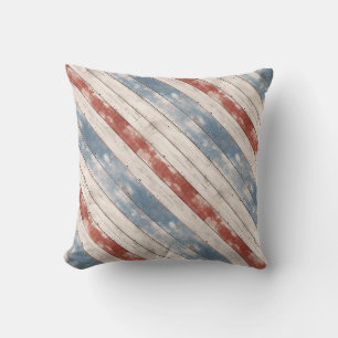 Rustic Americana Wood Plank  Cushion