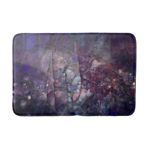 Rustic Amethyst Crystal Geode Bath Mat