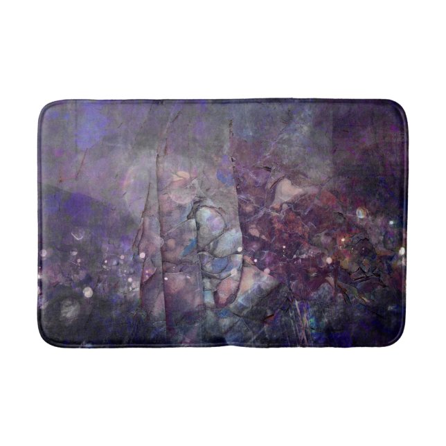 Rustic Amethyst Crystal Geode Bath Mat (Front)