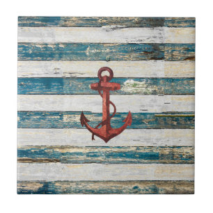 Rustic Anchor Ceramic Tile
