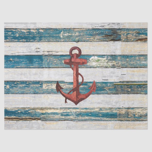 Rustic Anchor Tissue Paper (Front)