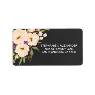 Rustic Anemones Chalkboard Label