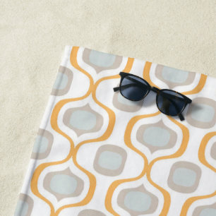 Rustic Angles: Farmhouse Geometric Shades Beach Towel