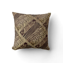  Rustic Animal Brown  Printed Zebra Stripe Pillow