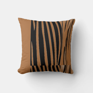 Rustic Animal Patchwork Zebra Stripe Pillow