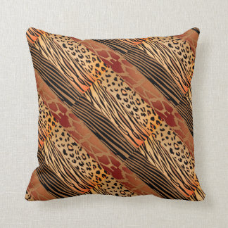 Rustic Animal Patchwork Zebra Stripe Pillow
