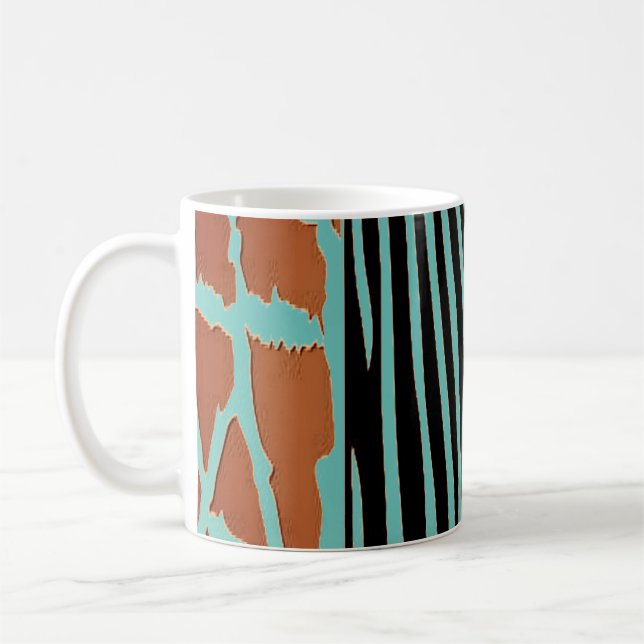 Rustic Animal  Printed Zebra Stripe Pillow Coffee Mug (Left)