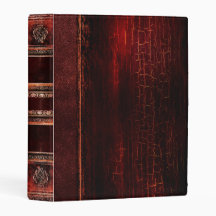 Rustic Antique Ancient Tome Faux Red Leather