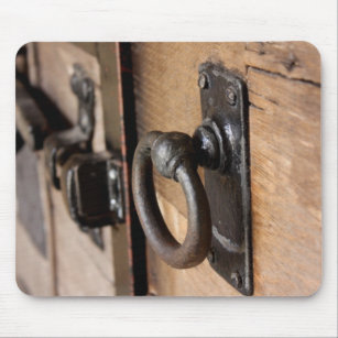 Rustic Antique Door Pull and Latch Mousepad