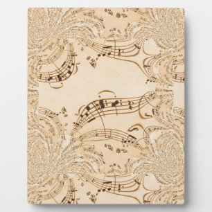 Rustic Antique Musical Notes Plaque