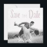 Rustic Antler Art Graphic Square Save the Date<br><div class="desc">Customise this square invitation card with your favourite photo and personal information.</div>