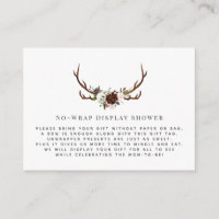 Rustic Antler | Display Shower Invitation Insert