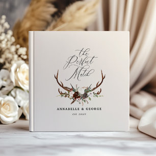 Rustic Antler Floral Wedding Boho Woodland Guest B Book