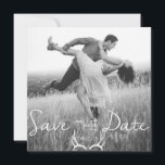 Rustic Antler Graphic | White Save the Date<br><div class="desc">Customise this square invitation card with your favourite photo and personal information.</div>