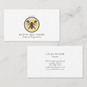 Rustic Apiary Honey Bee Beekeeper Business Card