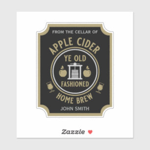 Rustic Apple Cider Personalised Bottle