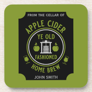 Rustic Apple Cider Personalised Drinks Coaster