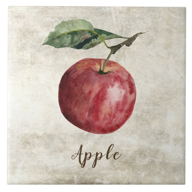 Rustic Apple Faux Ceramic Tile (Front)