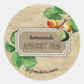 Rustic Apricot Jam Catering Classic Round Sticker
