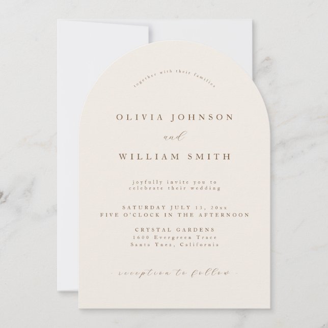 Rustic Arch Wedding Invitation (Front)