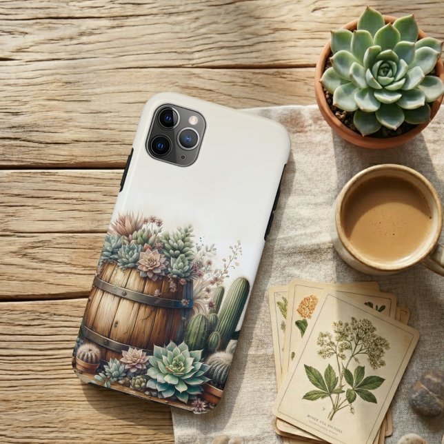 Rustic Arrangement Of Succulents & Cacti Case-Mate iPhone Case (Creator Uploaded)