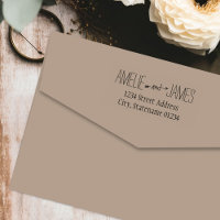 Rustic Arrow Wedding Couple Return Address