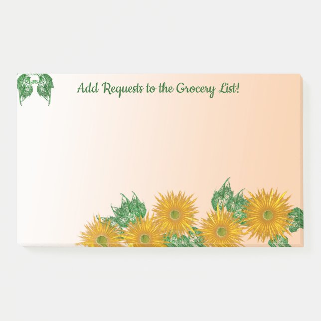 Rustic Art Flowers and Greenery Borders Post-it Notes (Front)