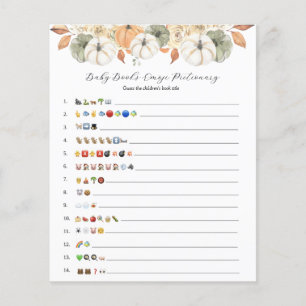 Rustic Autumn Baby Books Emoji Game