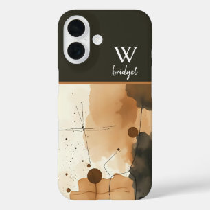 rustic Autumn Boho Warm Earthy abstract iPhone 16 Case