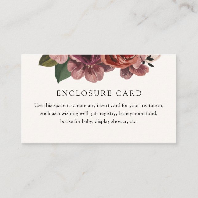 Rustic Autumn Branch Enclosure Card (Front)