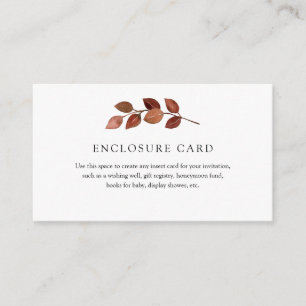 Rustic Autumn Branch Enclosure Card