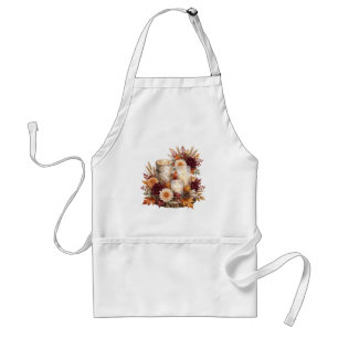 Rustic Autumn Candle Floral Centerpiece Standard Apron