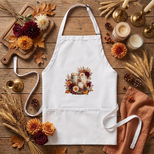 Rustic Autumn Candle Floral Centerpiece Standard Apron