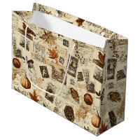 Rustic Autumn Ephemera Collage | Warm Earthy