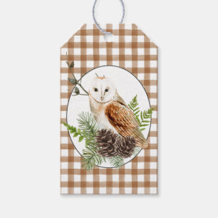 Rustic Autumn Fall Barn Owl Gift Tags