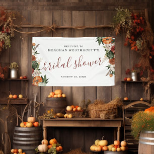 Rustic Autumn Floral   Bridal Shower Welcome Banner
