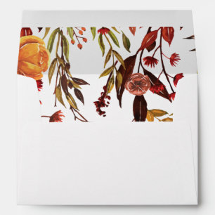 Rustic Autumn Floral Envelope