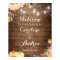 Rustic Autumn Floral Mason Jar Lights Wedding Sign