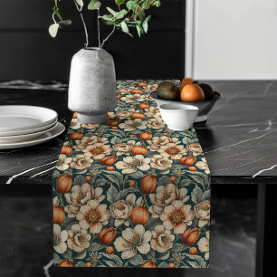 Rustic Autumn Foliage Table Runner Cosy Atmosphere