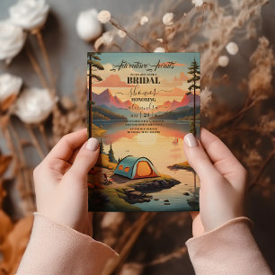 Rustic Autumn Forest Bridal Shower  Invitation