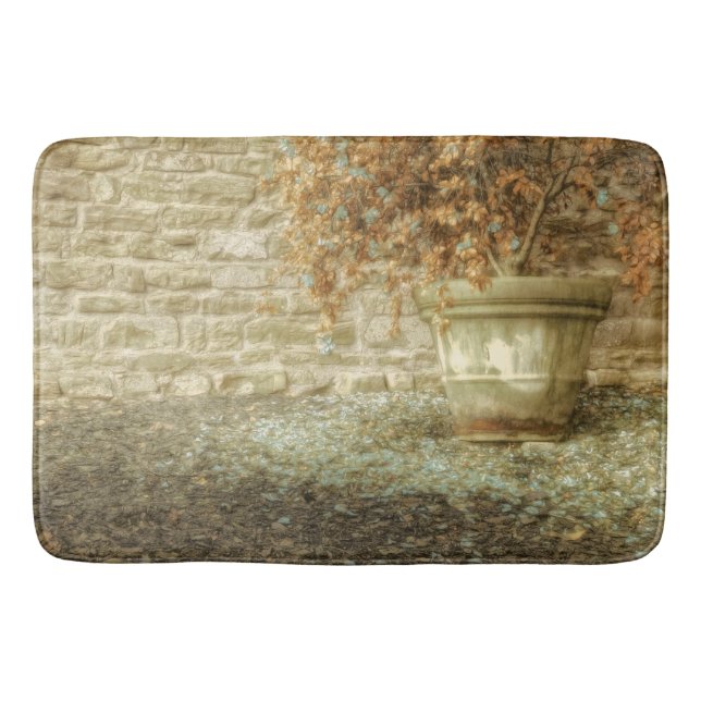 Rustic Autumn Garden Bath Mat (Front)