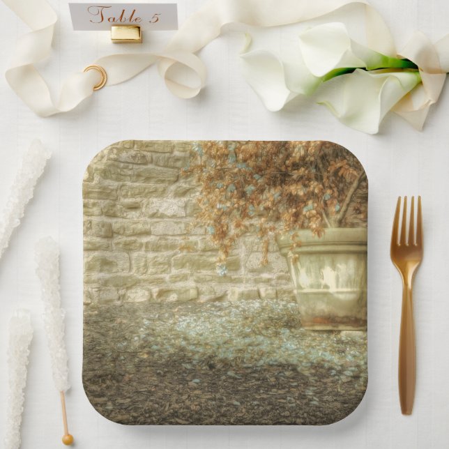 Rustic Autumn Garden Paper Plate (Wedding)