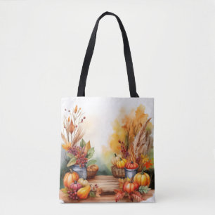Rustic Autumn Harvest Still Life Tote Bag