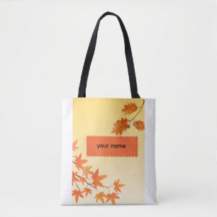 Rustic Autumn Leaves Fall Foliage Personalised Tote Bag