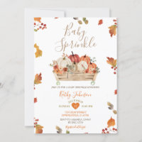 Rustic Autumn Leaves Pumpkin Patch Baby Sprinkle