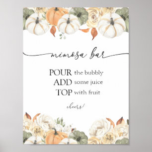 Rustic Autumn Mimosa Bar Sign