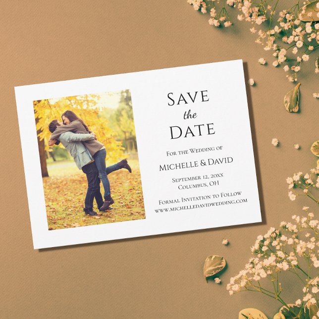 Rustic Autumn Photo Wedding  Save The Date  (Creator Uploaded)